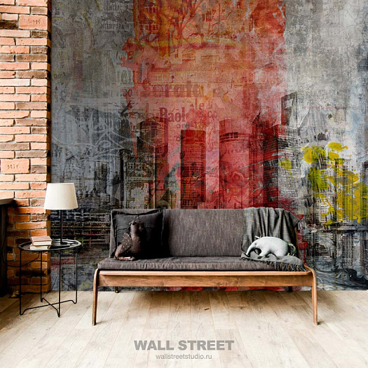 Фотообои в интерьере артикул GRUNGE 8, GRUNGE, Wall street