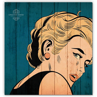 Картины Pop-art - 4 Комикс, Pop-art, Creative Wood