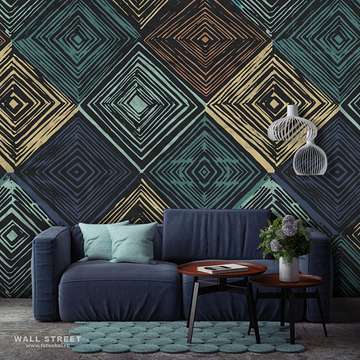 Фотообои в интерьере артикул Geometry 22, GEOMETRY, Wall street