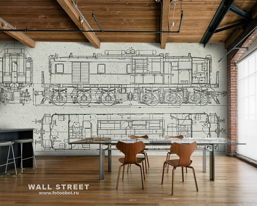 Фотообои в интерьере артикул Induction 19, INDUCTION, Wall street