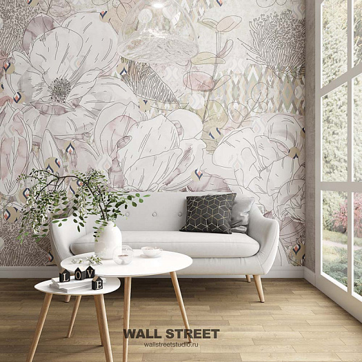Фотообои в интерьере артикул Pattern Flower 4, PATTERN FLOWER, Wall street Фотообои в интерьере артикул Pattern Flower 4, PATTERN FLOWER, Wall street